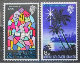Poštové známky Brit. Šalamúnove ostrovy 1969 Vianoce Mi# 189-90