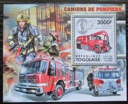 Poštová známka Togo 2012 Hasièská autá Mi# Block 693 Kat 12€ 