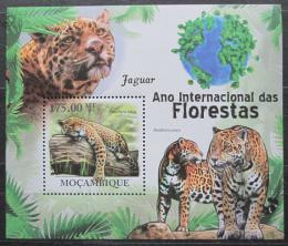 Poštová známka Mozambik 2011 Jaguár americký Mi# Block 425 Kat 10€