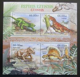 Poštové známky Mozambik 2012 Prehistoriètí plazy Mi# 5836-39 Kat 15€