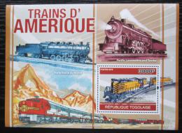 Poštová známka Togo 2010 Americké lokomotívy Mi# Block 564 Kat 12€