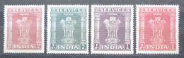 Poštové známky India 1950 Pilíø Asoka, služobná Mi# 127-30 Kat 13.50€