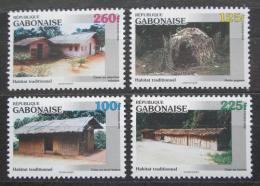 Poštové známky Gabon 1996 Tradièní bydlení Mi# 1335-38 