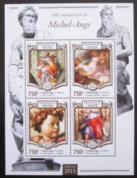 Poštové známky Niger 2015 Umenie, Michelangelo Mi# 3315-18 Kat 12€