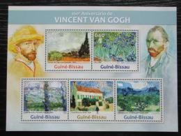 Poštové známky Guinea-Bissau 2013 Umenie, Vincent van Gogh Mi# 6602-06 Kat 13€