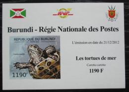 Poštová známka Burundi 2012 Kareta obecná DELUXE Mi# 2789 B Block 