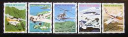 Poštové známky Papua Nová Guinea 1981 Lietadla Mi# 413-17