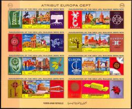 Poštové známky Jemen 1970 Evropská mìsta, Európa CEPT Mi# 1117-24 Kat 12€