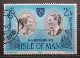 Poštová známka Ostrov Man 1973 Krá¾ovská svadba Mi# 35