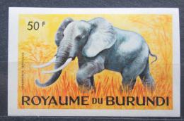 Poštová známka Burundi 1964 Slon africký neperf. Mi# 100 B Kat 8€