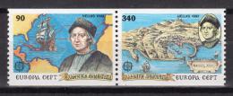 Poštové známky Grécko 1992 Európa CEPT, objavenie Ameriky Mi# 1802-03 C Kat 9€