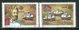Poštové známky Juhoslávia 1992 Európa CEPT, objavenie Ameriky Mi# 2534-35 Kat 10€
