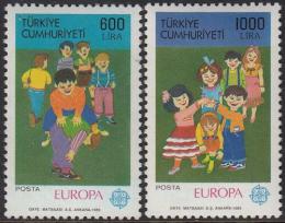 Poštové známky Turecko 1989 Európa CEPT, dìtské hry Mi# 2854-55 Kat 25€