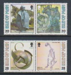 Poštové známky Ostrov Man 1993 Európa CEPT, moderní umenie Mi# 546-49