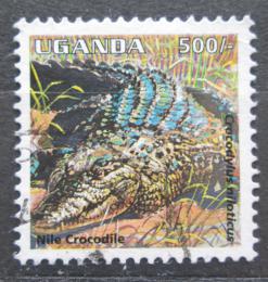 Poštová známka Uganda 1995 Krokodýl nilský Mi# 1541