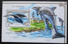 Poštová známka Niger 2015 Delfíny Mi# Block 451 Kat 11€ 