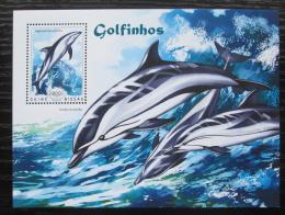 Poštová známka Guinea-Bissau 2014 Delfíny Mi# Block 1289 Kat 11€
