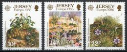 Poštové známky Jersey 1986 Európa CEPT, ochrana pøírody Mi# 378-80