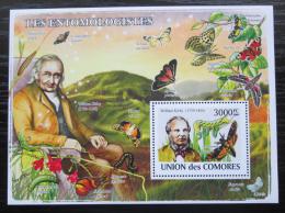 Poštová známka Komory 2009 Entomologové Mi# Block 464 Kat 15€
