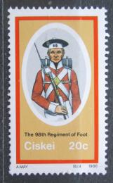 Poštová známka Ciskei, JAR 1986 Vojenská uniforma Mi# 99