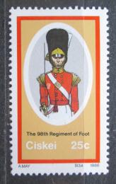 Poštová známka Ciskei, JAR 1986 Vojenská uniforma Mi# 100