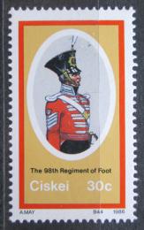 Poštová známka Ciskei, JAR 1986 Vojenská uniforma Mi# 101
