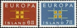 Poštové známky Island 1963 Európa CEPT Mi# 373-74