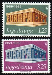 Poštové známky Juhoslávia 1969 Európa CEPT Mi# 1361-62 Kat 4.50€