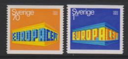 Poštové známky Švédsko 1969 Európa CEPT Mi# 634-35 Kat 4€