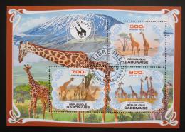 Poštové známky Gabon 2019 Žirafy Mi# N/N