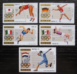 Poštové známky Adžmán 1971 Olympijští vítìzové Mi# 1210-14