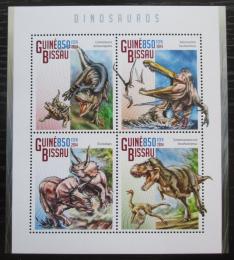 Poštové známky Guinea-Bissau 2014 Dinosaury Mi# 7523-26 Kat 14€