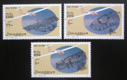 Poštové známky Somálsko 2002 Bezmotorová letadla Mi# 995-97 Kat 14€