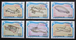 Poštové známky Somálsko 1993 Letectvo TOP SET Mi# 485-90 Kat 30€