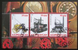 Poštové známky Azerbajdžán 2008 Parní lokomotívy Mi# N/N