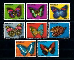 Poštové známky Paraguaj 1976 Motýle Mi# 2794-2801 Kat 8.50€ 