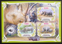 Poštové známky Gabon 2019 Nosorožce Mi# N/N