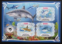 Poštové známky Gabon 2019 Žraloky Mi# N/N