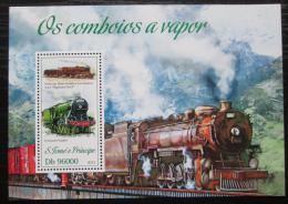 Poštová známka Svätý Tomáš 2013 Parní lokomotívy Mi# Block 913 Kat 10€