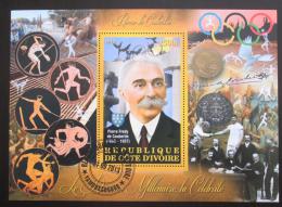 Poštová známka Pobrežie Slonoviny 2012 Pierre de Coubertin, MOV Mi# N/N 