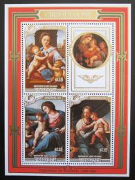 Poštové známky Penrhyn 1987 Vianoce, umenie Mi# Block 78 Kat 18€