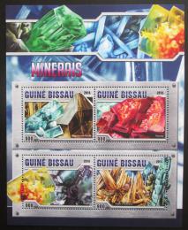 Poštové známky Guinea-Bissau 2016 Minerály  Mi# 8584-87 Kat 13.50€