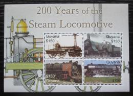 Poštové známky Guyana 2004 Parní lokomotívy Mi# 7731-34