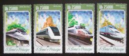 Poštové známky Svätý Tomáš 2014 Moderní lokomotívy Mi# 5860-63 Kat 10€ 