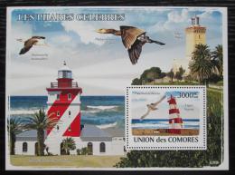 Poštová známka Komory 2009 Majáky a ptáci Mi# Block 451 Kat 15€