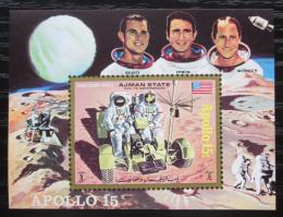 Poštová známka Adžmán 1971 Prieskum Mìsíce, Apollo 15 Mi# Block 319 Kat 10€