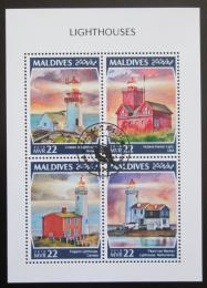 Poštové známky Maldivy 2018 Majáky Mi# 8050-53 Kat 11€ 
