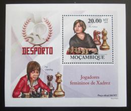 Poštová známka Mozambik 2010 Slavné šachistky DELUXE Mi# 3692 Block
