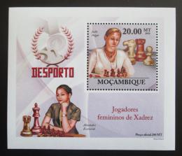 Poštová známka Mozambik 2010 Slavné šachistky DELUXE Mi# 3696 Block