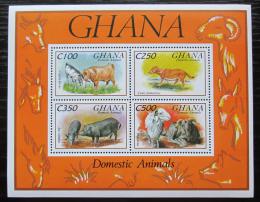 Poštové známky Ghana 1993 Domácí zvíøata Mi# Block 238 Kat 9.50€